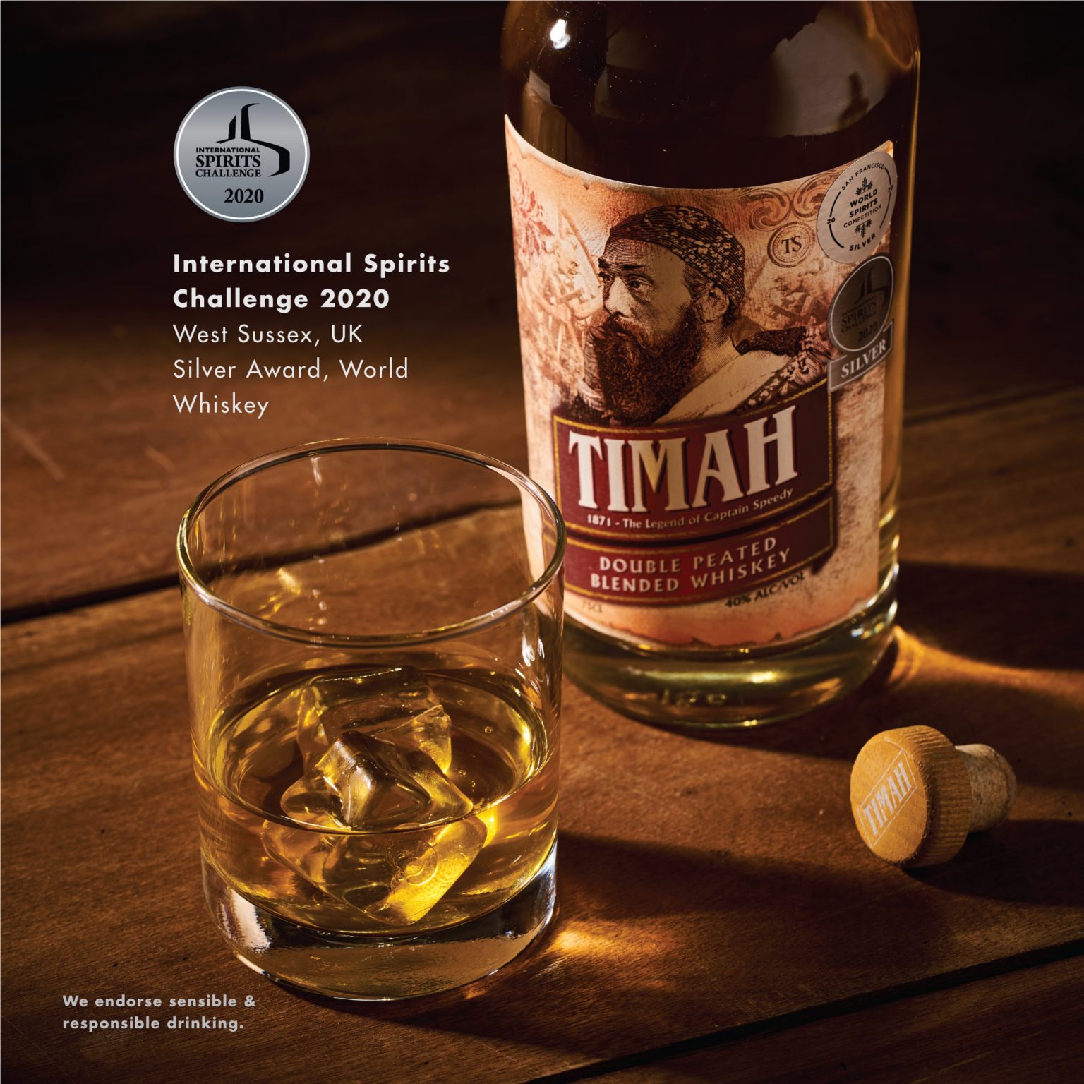 TIMAH DOUBLE PEATED BLENDED WHISKY 75CL - THAI SENG LIQUOR SDN BHD